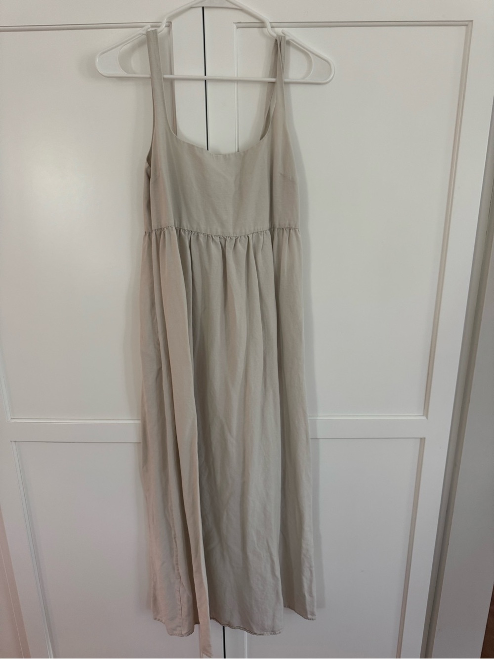 Zara Neutral Beige Sleeveless Maxi Dress